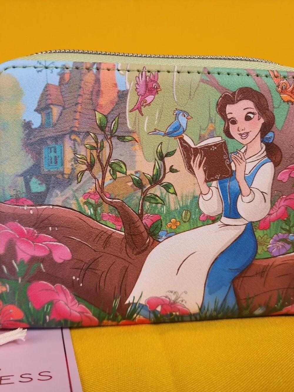 Loungefly Disney Princess Beauty And The Beast Belle Reading Books Zip Wallet